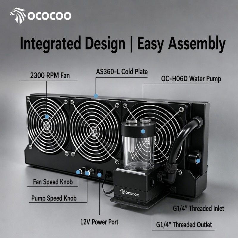 OCOCOO 360mm External Radiator - External Radiator Water Cooling Kit review and price